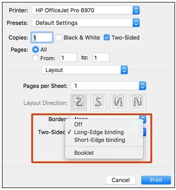 how to print double sided in HP printer