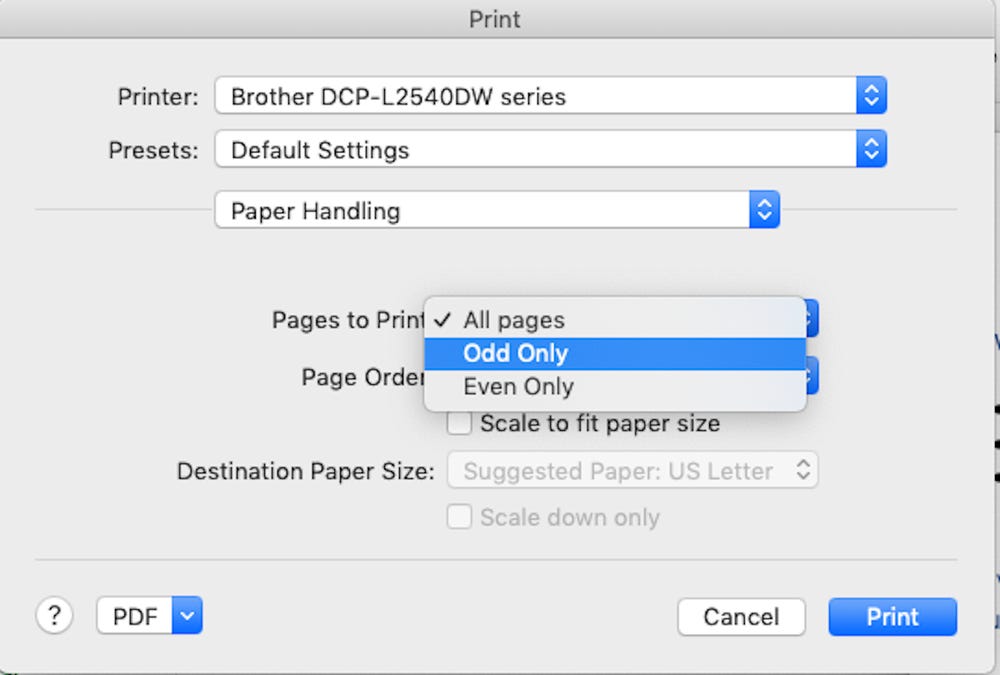 how to print double sided from any printer on mac