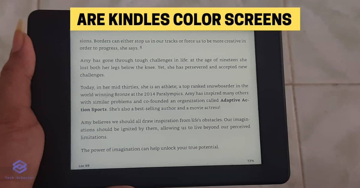 are kindles color screens