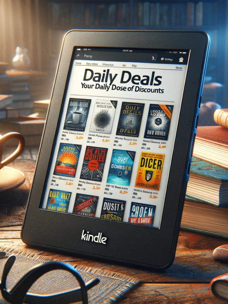Kindle displaying daily book deals